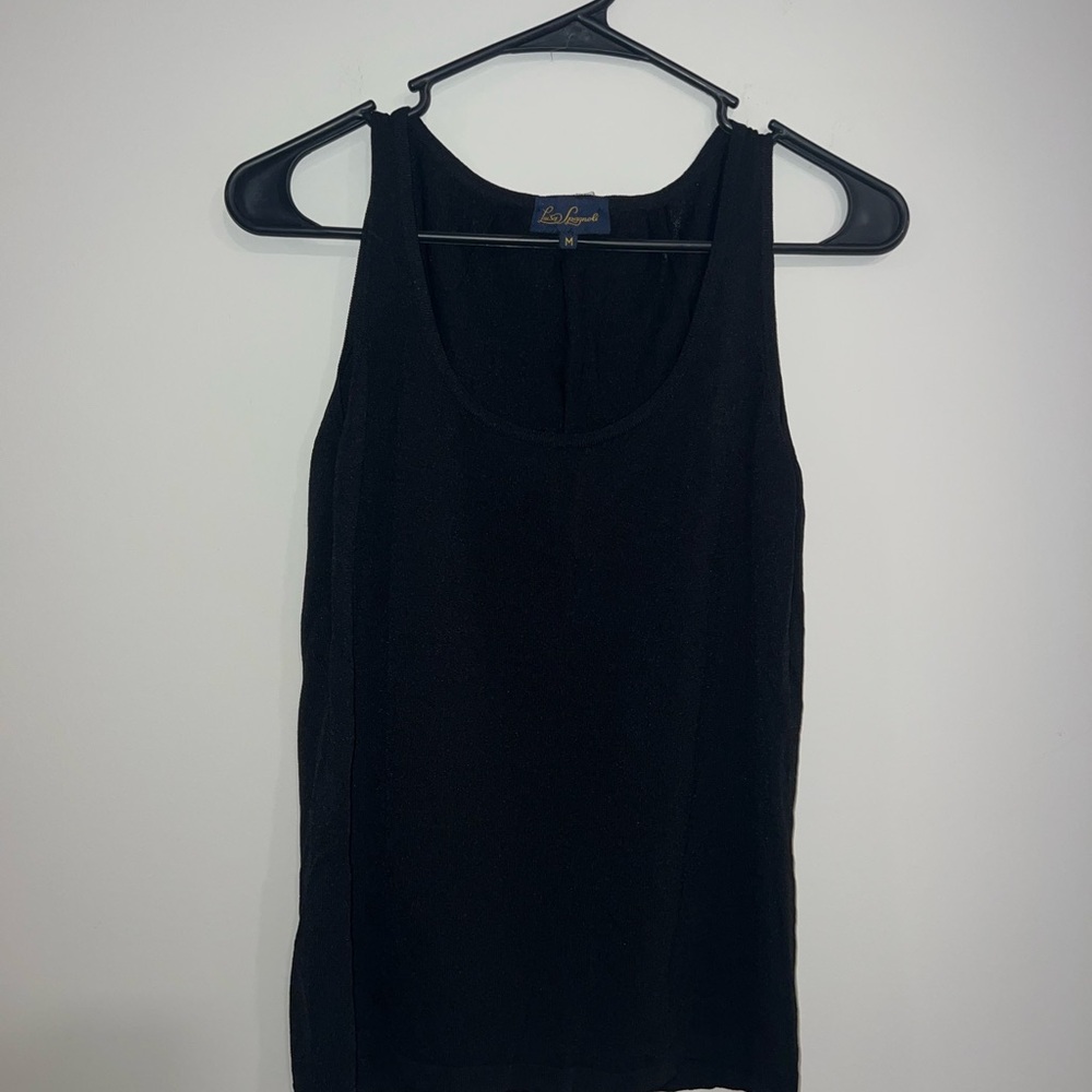 Luisa Spagnoli Black Fitted Tank Top